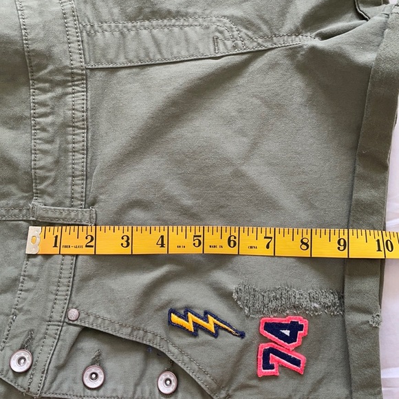 NWT Miss America Khaki Green Pocket Front Overalls Shorts Romper, Size XL - Picture 13 of 14